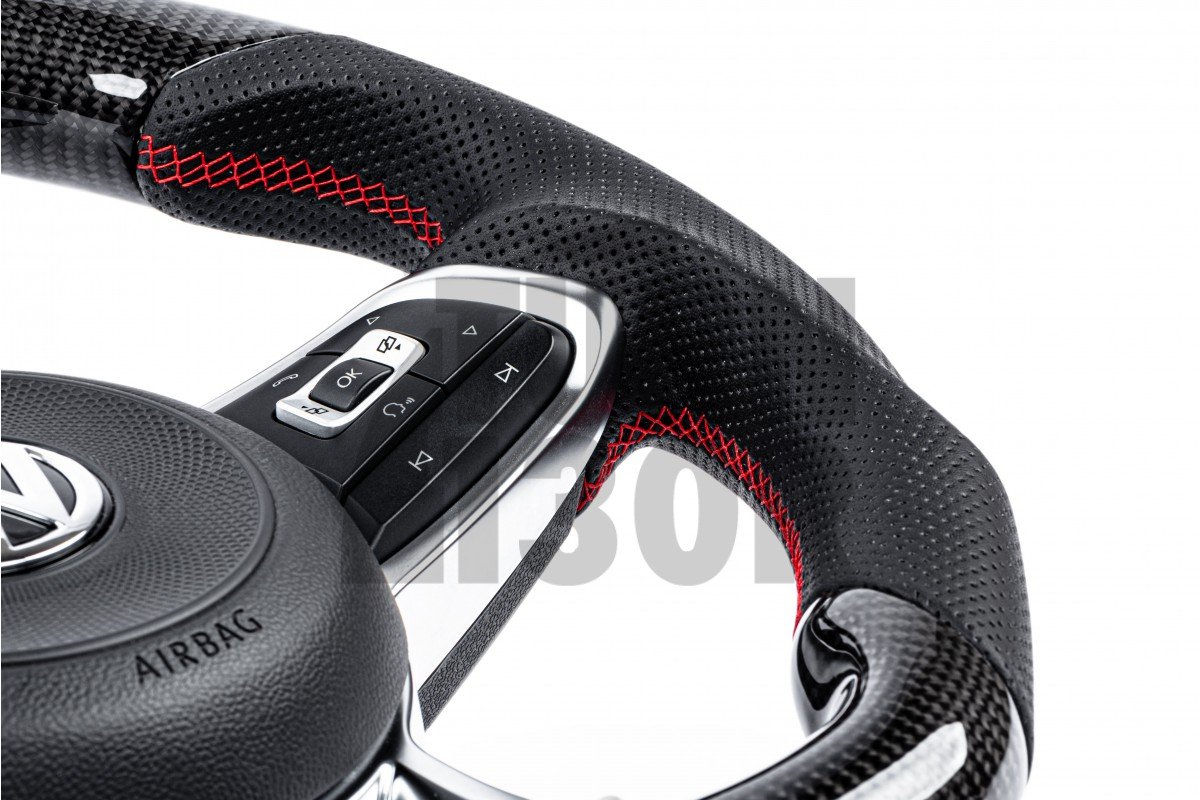 Volant en fibre de carbone pour Golf 7 GTI / Golf 7 R / Polo GTI / UP GTI / Scirocco FL APR Volant en fibre de carbone pour Golf 7 GTI / Golf 7 R / Polo GTI / UP GTI / Scirocco FL APR