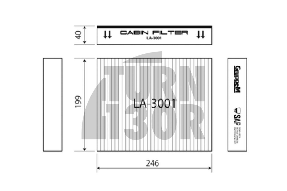 Filtre dhabitacle Hepa de Gruppe M pour les modèles BMW 135i, 140i, 235i, 240i, 335i, 340i, M3, M4 et M2