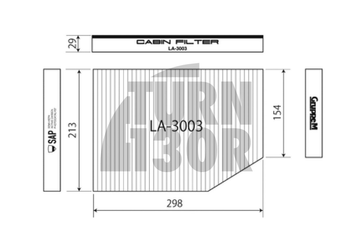Filtre dhabitacle Gruppe M Hepa pour Toyota Supra GR 3.0 A90 MK5 et BMW 340i / 440i G2x