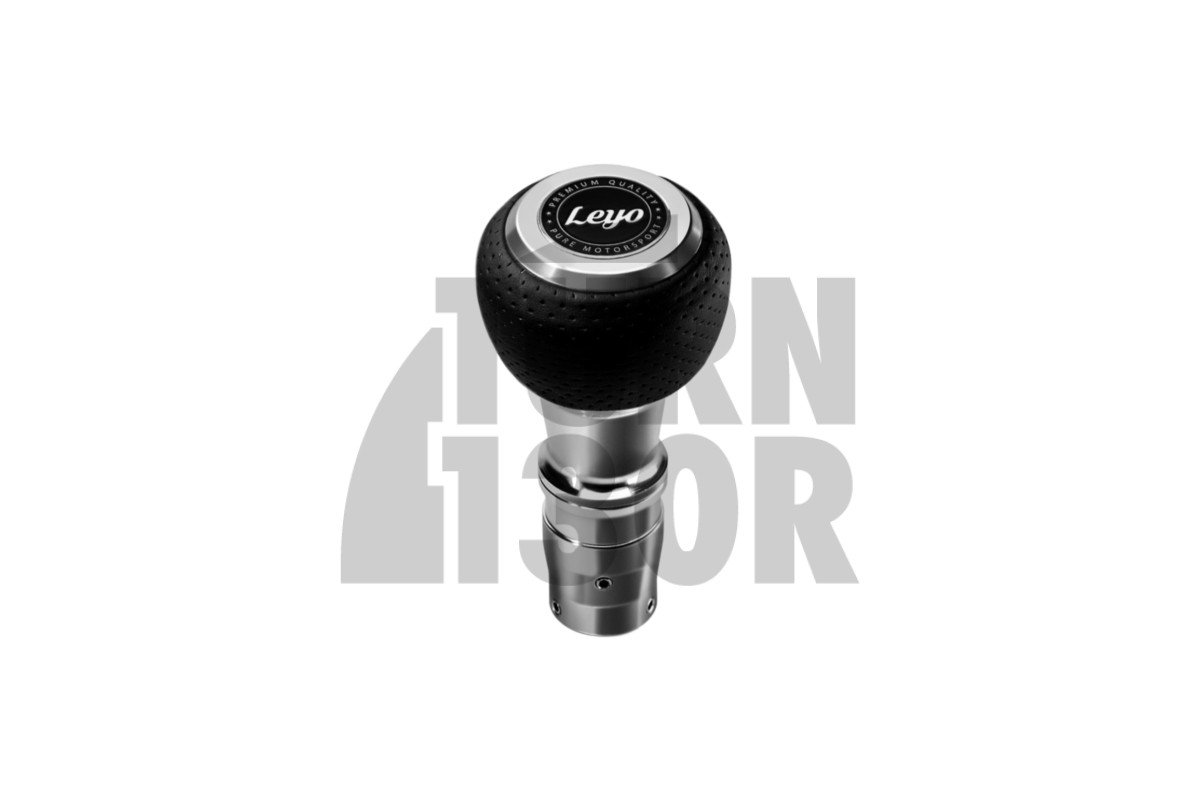 Pommeau de levier de vitesse Leyo Nappa (manuel) (anodisé argent)