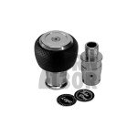 Pommeau de levier de vitesse Leyo Nappa (manuel) (anodisé argent)